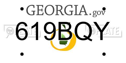 619BQY Georgia License Plate