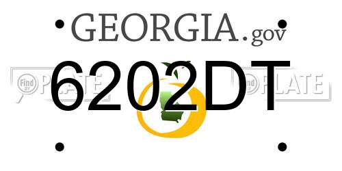 6202DT Georgia License Plate