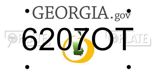 6207OT Georgia License Plate
