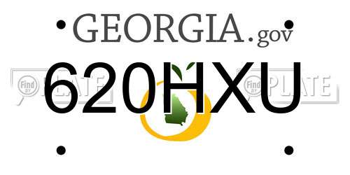 620HXU Georgia License Plate