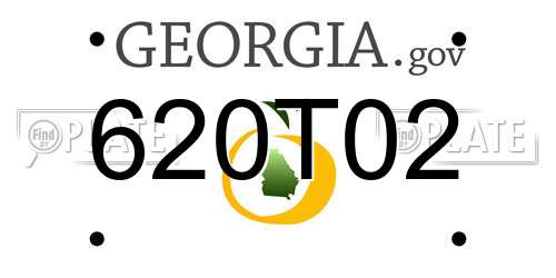 620T02 Georgia License Plate