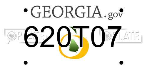 620T07 Georgia License Plate