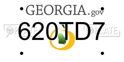 620TD7 Georgia License Plate