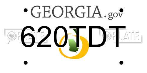 620TDT Georgia License Plate