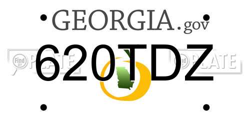 620TDZ Georgia License Plate