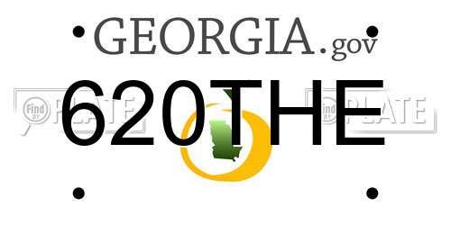 620THE Georgia License Plate