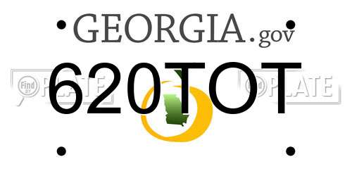 620TOT Georgia License Plate