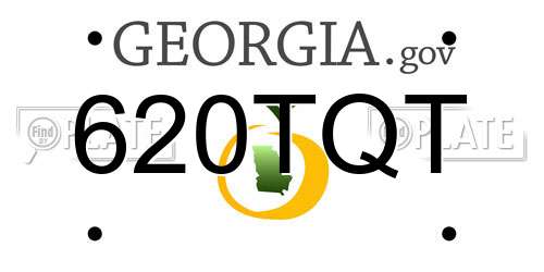620TQT Georgia License Plate