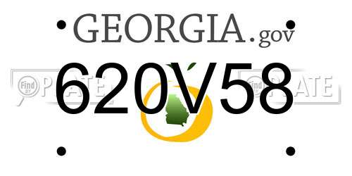 620V58 Georgia License Plate