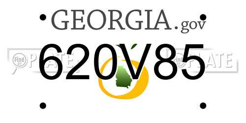 620V85 Georgia License Plate