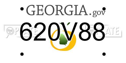 620V88 Georgia License Plate