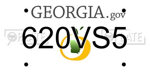 620VS5 Georgia License Plate