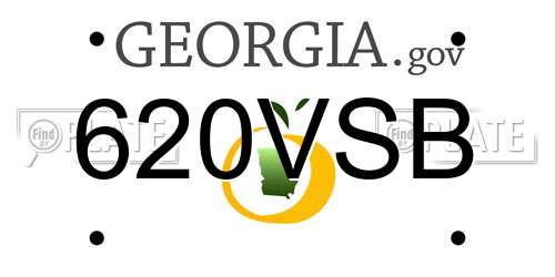 620VSB Georgia License Plate