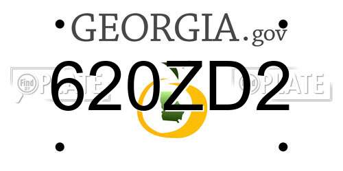 620ZD2 Georgia License Plate
