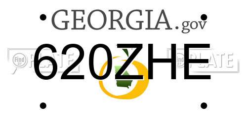 620ZHE Georgia License Plate