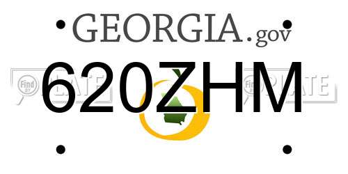 620ZHM Georgia License Plate