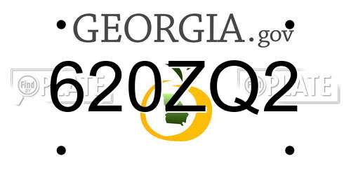 620ZQ2 Georgia License Plate