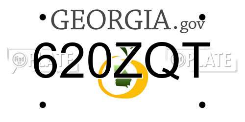 620ZQT Georgia License Plate