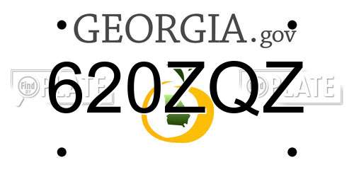 620ZQZ Georgia License Plate