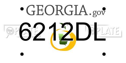 6212DL Georgia License Plate