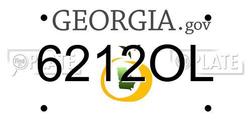 6212OL Georgia License Plate