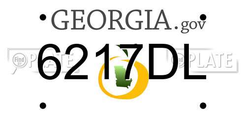 6217DL Georgia License Plate