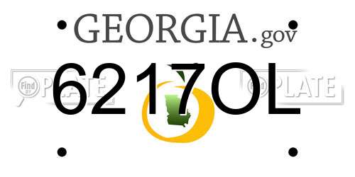 6217OL Georgia License Plate