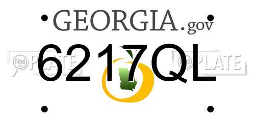 6217QL Georgia License Plate