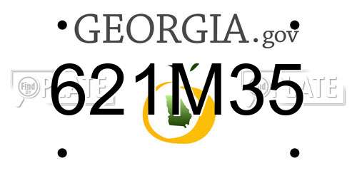 621M35 Georgia License Plate