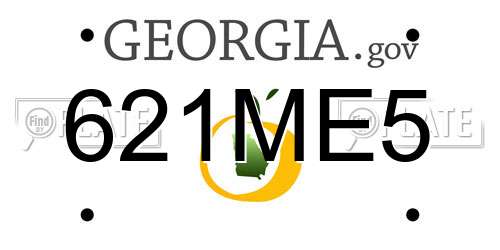621ME5 Georgia License Plate