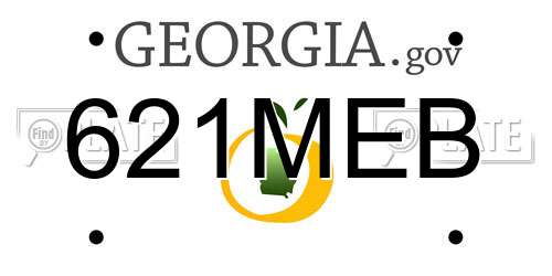 621MEB Georgia License Plate