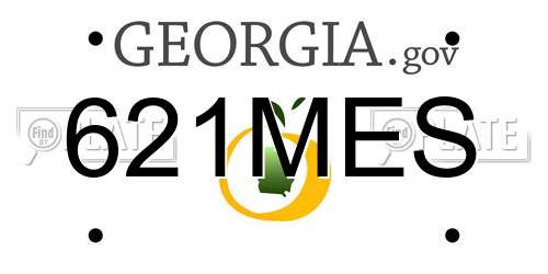 621MES Georgia License Plate