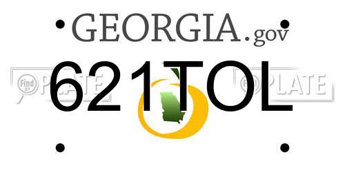 621TOL Georgia License Plate