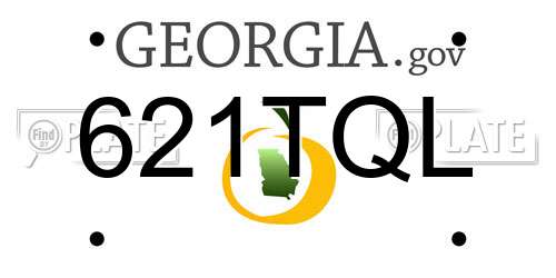 621TQL Georgia License Plate