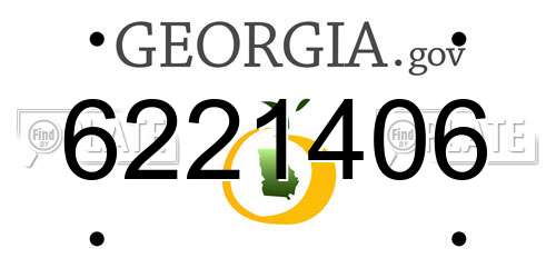 6221406 Georgia License Plate