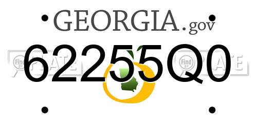 62255Q0 Georgia License Plate
