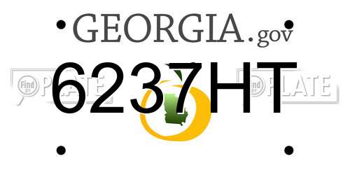 6237HT Georgia License Plate