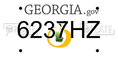 6237HZ Georgia License Plate