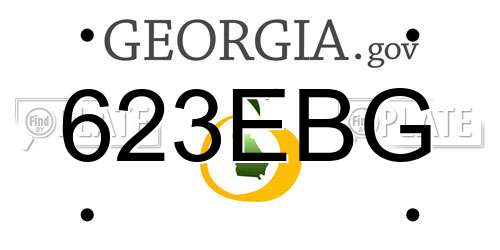 623EBG Georgia License Plate