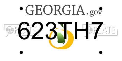 623TH7 Georgia License Plate
