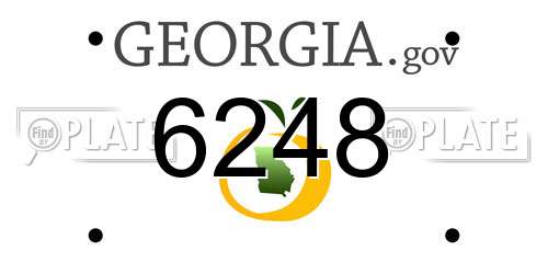 6248 Georgia License Plate
