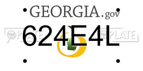 624E4L Georgia License Plate