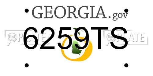 6259TS Georgia License Plate