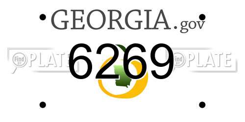 6269 Georgia License Plate