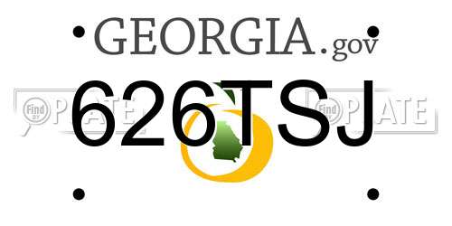626TSJ Georgia License Plate