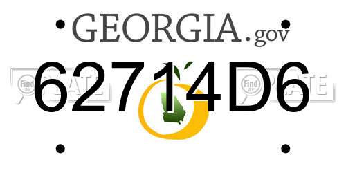 62714D6 Georgia License Plate