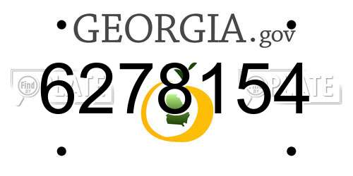 6278154 Georgia License Plate