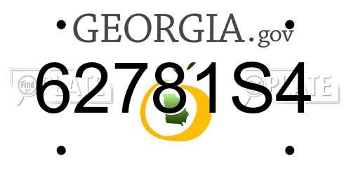 62781S4 Georgia License Plate