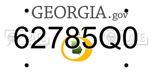 62785Q0 Georgia License Plate
