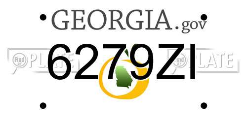 6279ZI Georgia License Plate